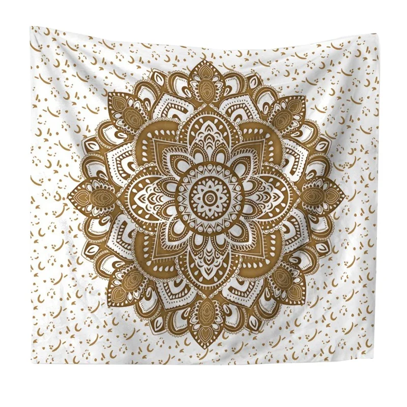 

Mandala Wall Hanging Tapestry Boho Yoga Matt Polyester Indian Mandala Tapestry for Home Decor 200X150CM