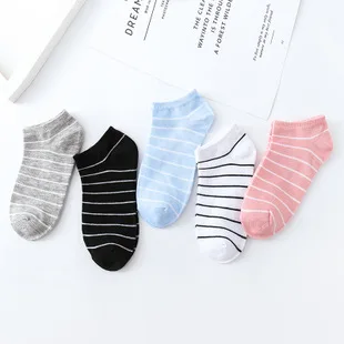 Men And Women Multi-Hidden Socks Women's Korean-style Two Bars WOMEN'S Socks Short South Korea Cotton No-show Socks Autumn Sock