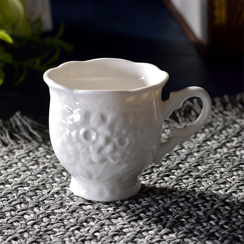 Style 02 500 шт оптом высококачественный белый керамический фарфоровый чашка для кофе Ltalian эспрессо маленькая кофейная чашка - Color: Style 02