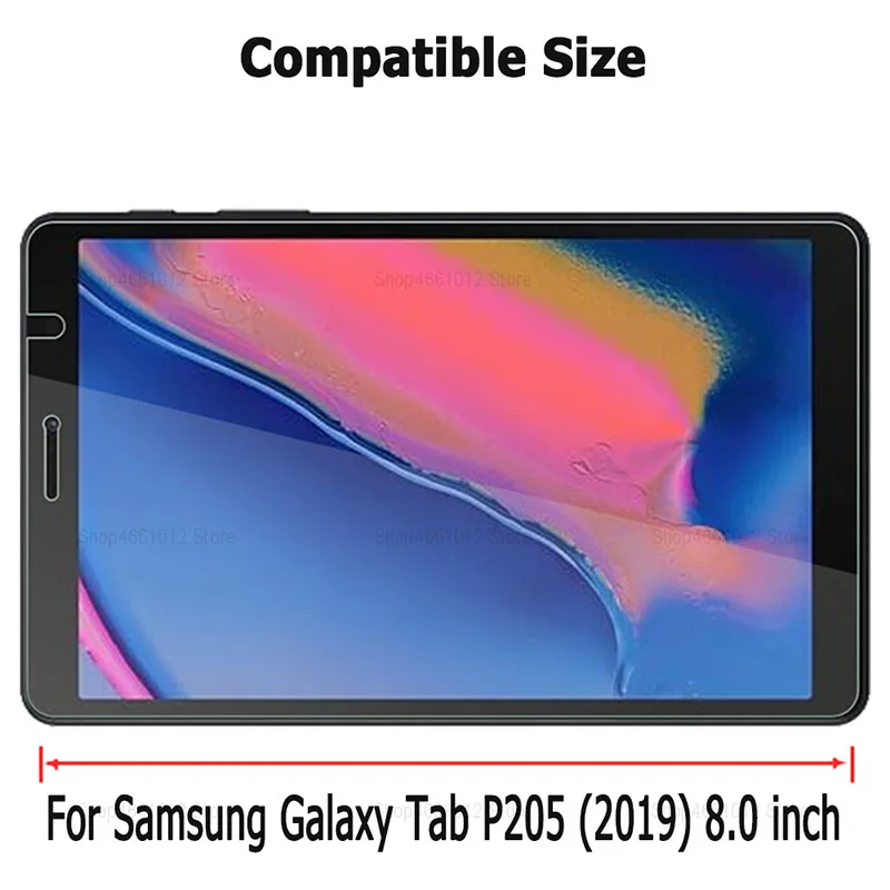 Tempered Glass Screen Protector Film for Samsung Galaxy TAB A 8.0 SM-P200/P205 2019 Tab A with S Pen 8.0'' Tablet Tempered Guard
