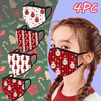 

Kids Christmas Printed face mask Protection Outdoor Anti-Dust Sand Exhaust Sunscreen Cycling Mask re usable face mask mascarilla