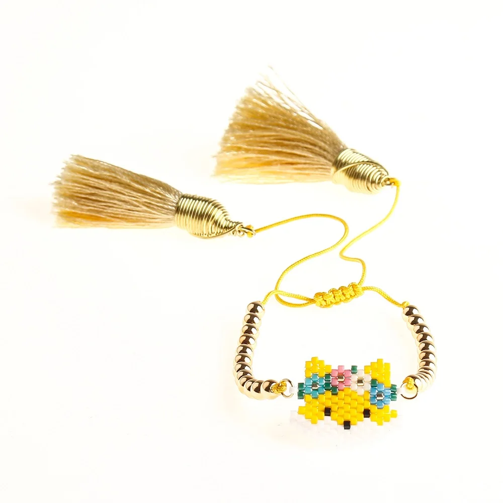 Go2boho MIYUKI милый браслет девочка браслет в виде лисы кисточкой ювелирные изделия кошка pulseiras Mujer Moda женские Miyuki Joyeria ручной работы