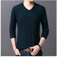 Свитер Мужская одежда весна тонкая осень v-образным вырезом с длинными рукавами свободные трикотажные свитера