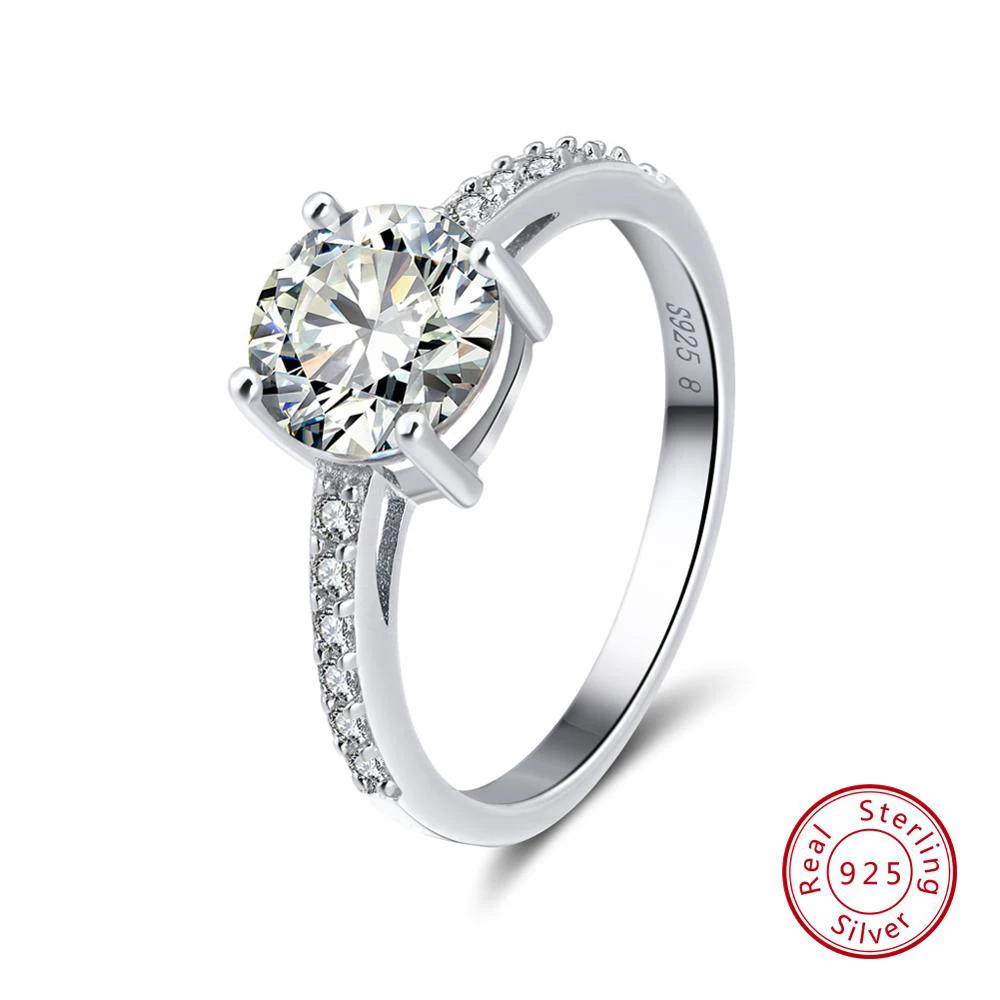SR56 ORSA JEWELS, настоящее 925 пробы, серебряные женские кольца, кубический циркон, Женское Обручальное кольцо, модное ювелирное изделие для любого, вечерние, SR116 - Цвет камня: SR56