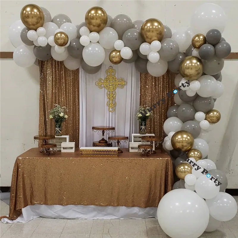 123 шт./компл. Макарон белый серый шар гирлянды для малыша Детские 1St Happy День