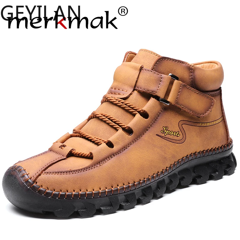 

Men Shoes Genuine Leather Casual Shoes Fashion Rubber Sole Non-slip Sneakers Wear-resistant Men Loafers Big Size 38-48