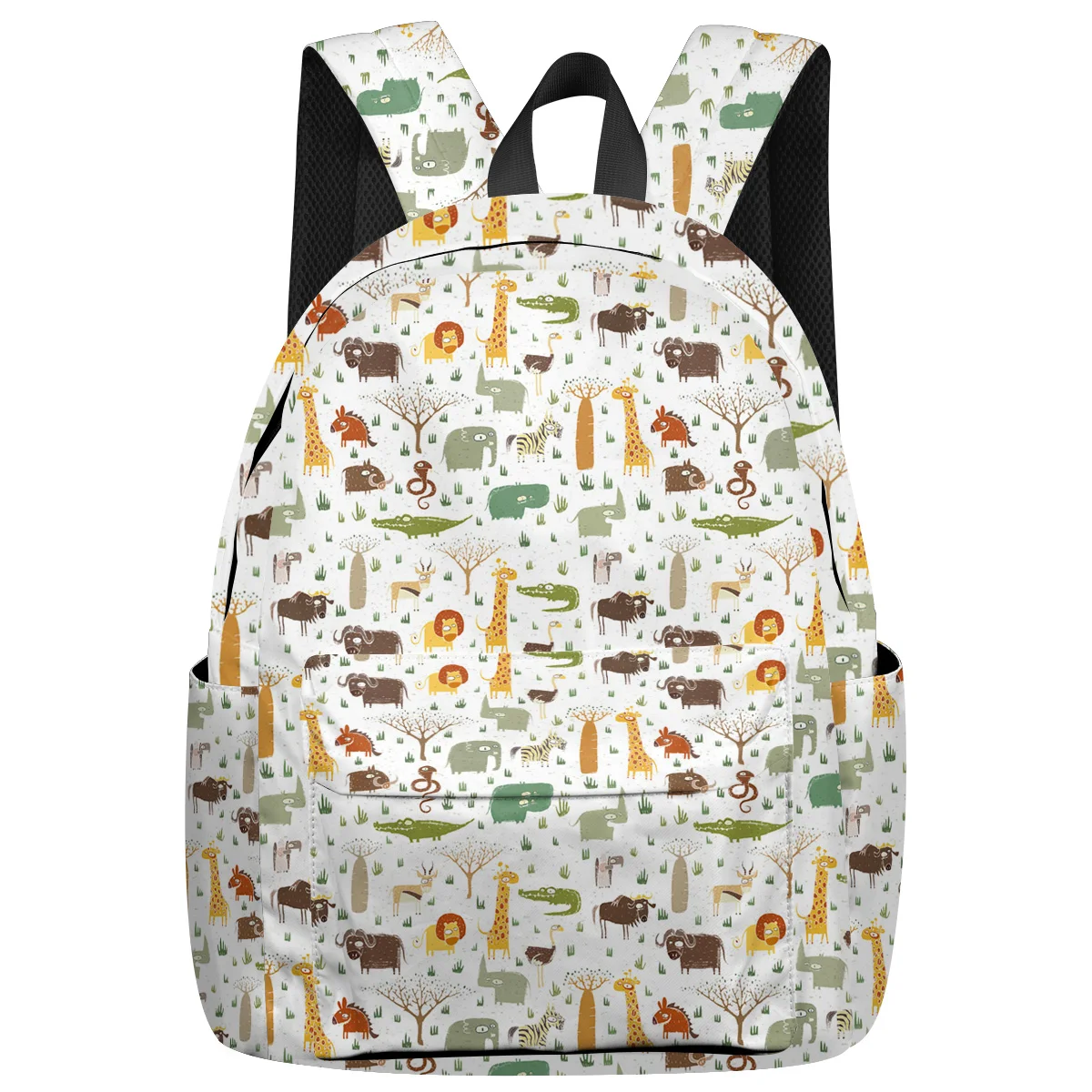

WHEREISART Cartoon Animals Backpacks Laptop With Usb Charging Port Scratch-Resistant Athletic Backpack Outdoor Backpack School