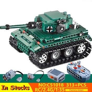 

2020 Military Remote Control Tiger Tank Building Blocks Toys Bricks WW2 Army Tank Model Compatible Lepins Toy For Children Gif