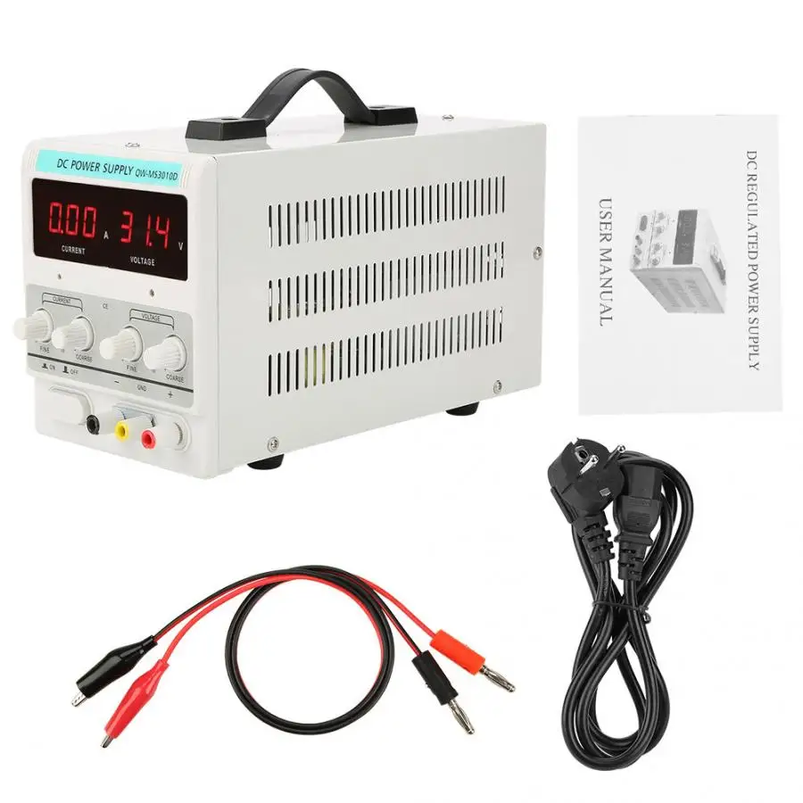 30V 10A переменной Регулируемый Цифровой DC Питание точность регулируемые EU Plug 220V Высокое качество