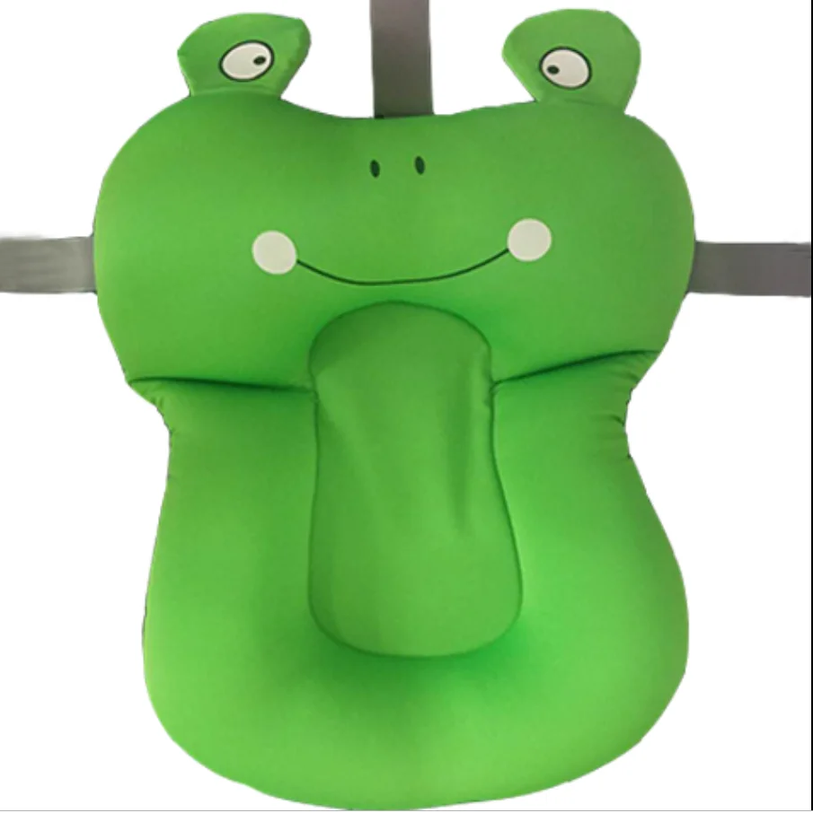 smile frog 1 шт портативная детская Нескользящая Ванна для новорожденного с воздушной подушкой кровать/стул/полка детский душ милые животные Мультяшные Детские подушки для ванной# TC - Цвет: smile frog