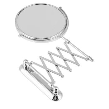 

6 Inch 3X Magnifying Round Wall Mirror Two-Sided Retractable Bathroom Mirror 360 Degree Swivel Makeup Mirror
