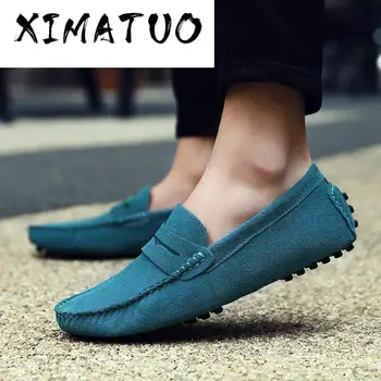 

Fashion Men Loafers Men's Casual Shoes Suede Leather Moccasins Masculino Breathable Slip on Boat Shoe Chaussures Hommes