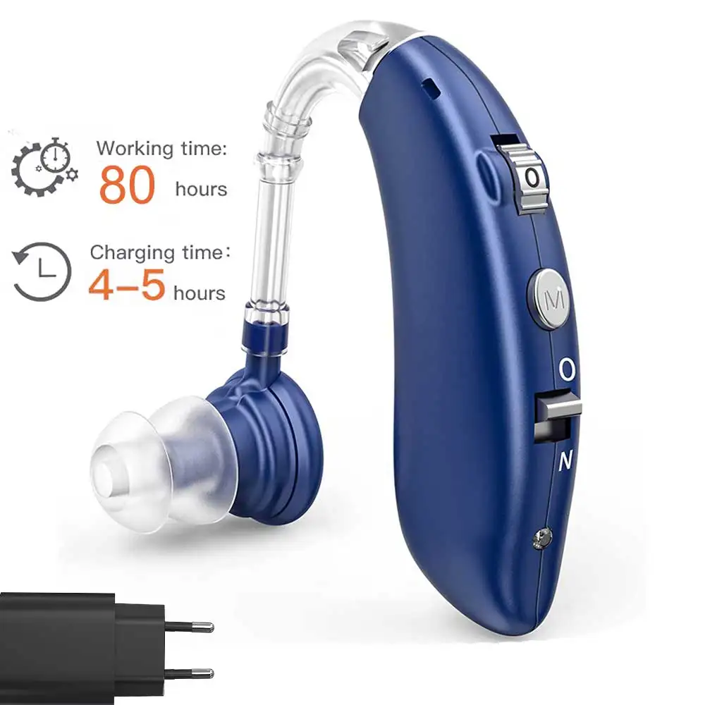 Mini Hearing Aid Usb Audifonos Sound Amplifier Eu Adapter