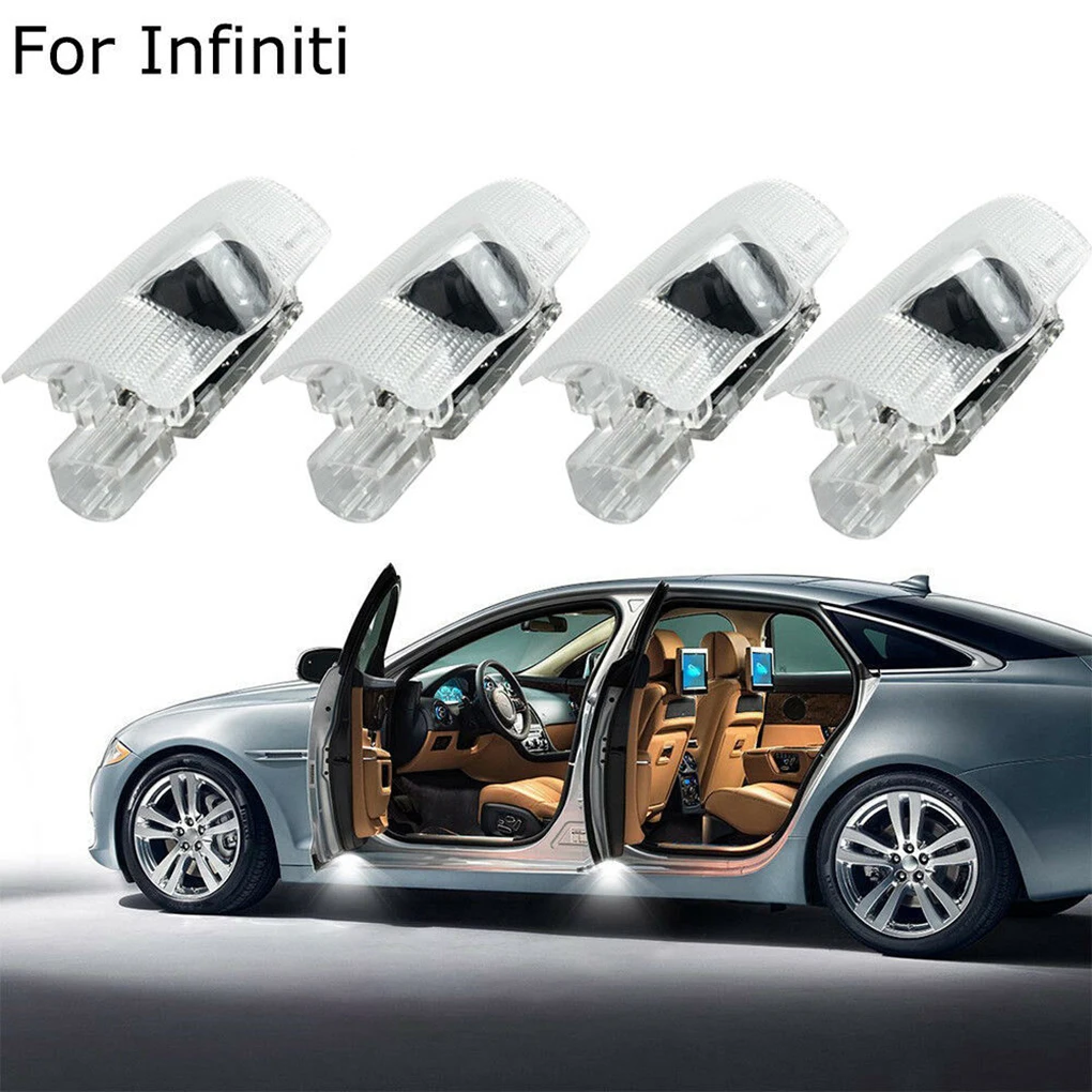 4 Pcs/set Car Door Courtesy Light Welcome LED Lamp Replacement for Ex35 Ex37 Qx50 2008-2015