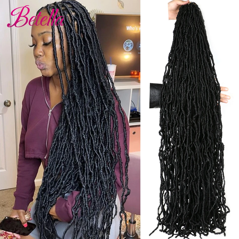 

Nu Locs Crochet Hair 36Inch 21 Strands Faux Locs Extension Soft Goddess Braiding Dreadlocks Hair For Black Women Crochet Braid