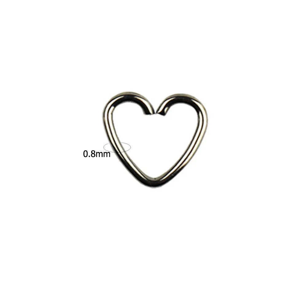 Heart 1 шт. сталь Daith пирсинг спиральные пирсинг для уха ушной хрящ Грач пирсинг для уха пирсинг раковины долото серьги ювелирные изделия для тела - Окраска металла: Heart