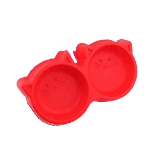 Red Новая Миска Для Кормления Собаки, миска для воды, миска для кошки, пластиковая миска для кошачьей мордочки, миска для домашних животных, Экологичная, портативная, для путешествий - Цвет: Red