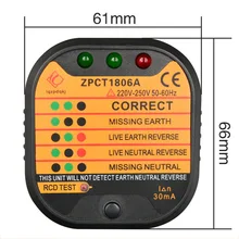 Портативный безопасный электроскоп пробка от утечки обнаружения полярности сокет тестер безопасности линии детектор заземления цепи переключатель