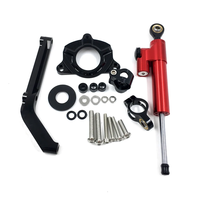 Motorbike CNC Damper Steering StabilizerLinear Reversed Safety Damper+Bracket  (8)
