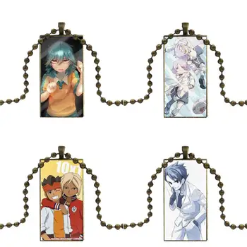 

For Men Women Anime Inazuma Eleven Go Glass Pendant Galaxy Pendant Necklace Women Bronze Plated Necklaces Jewelry