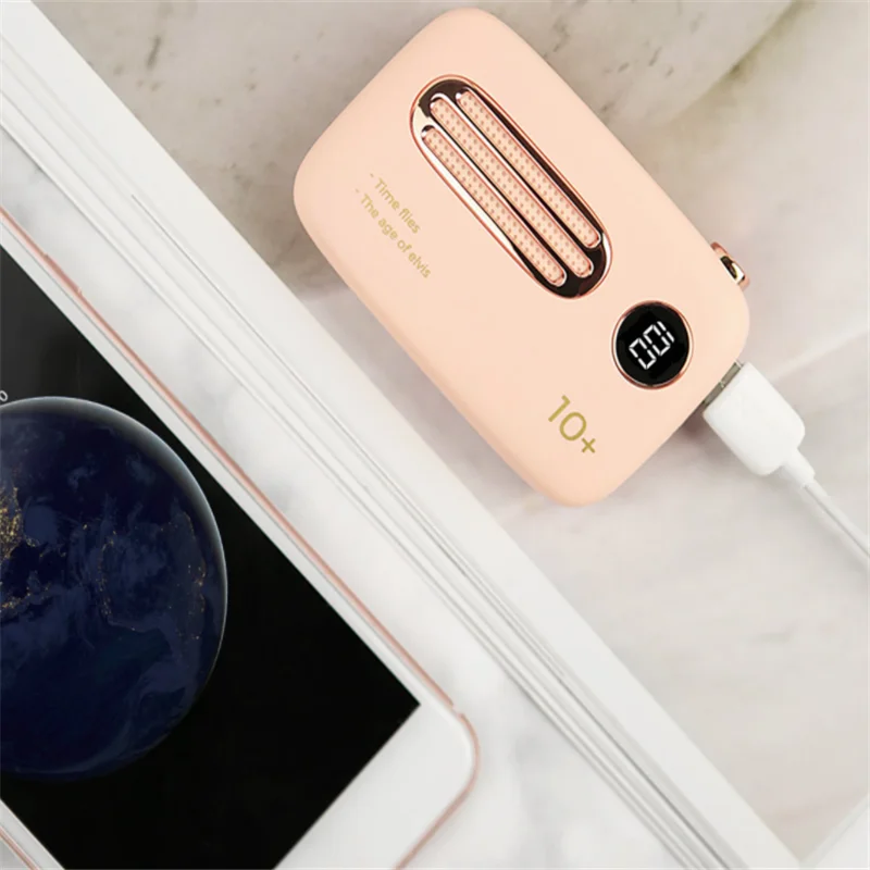 Xiaomi Ретро мобильный мощность 10000 мАч USB двухпортовый Выход цифровой дисплей мощность компактный и портативный можно носить в самолете