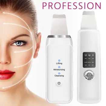 

Ultrasonic Face Cleaning Device Skin Scrubber Facial Whitening Lifting Reduce Wrinkles Spots Pore Cleaner Blackhead Spatula Sets