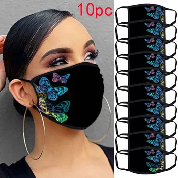 

10PCS Unisex Universal Butterfly Printed Mouth Masks Cover Outdoor Non-Woven Dust Mask Pm2.5 Mascarilla маска masque маски