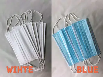 

100pcs Anti-Pollution 3 Laye Mask dust protection Masks Disposable Face Masks Elastic Ear Loop Disposable Dust Filter Safety Mas