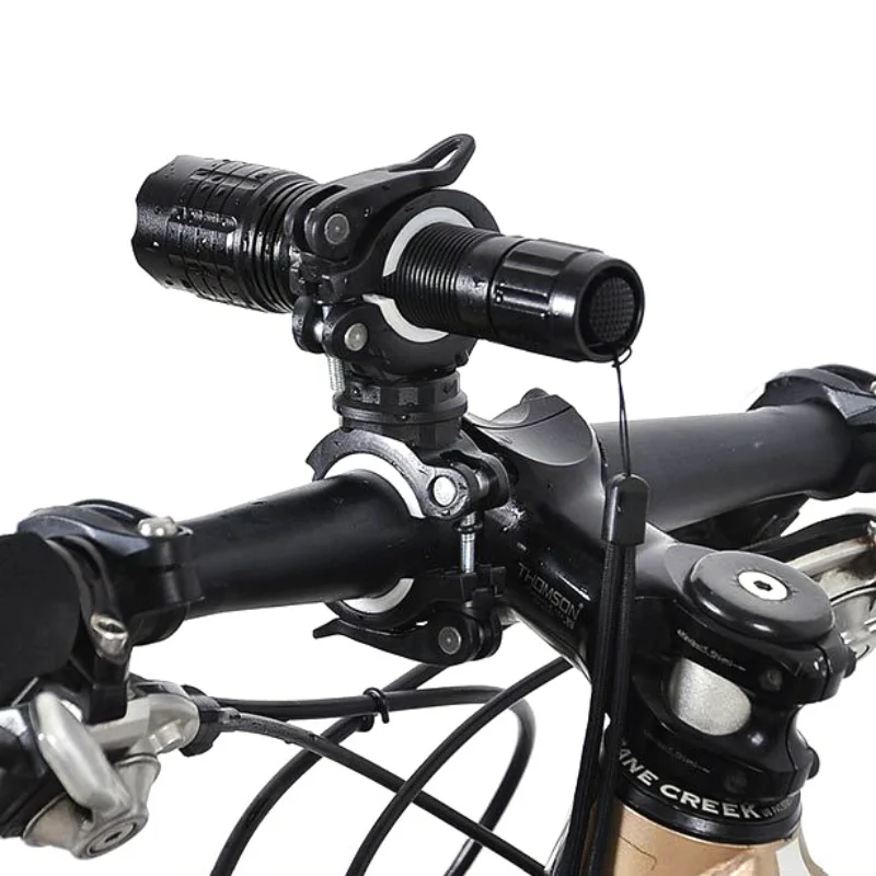 Вращающийся светильник, держатель для велосипедного велосипеда, передний светильник для вспышки, держатель для лампы, держатель для руля велосипеда, фонарь, крепление на 360 градусов, светодиодный светильник LQ650 Q55