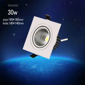 

4pcs/lot Limited 30w 2018 New Arrival Square Bright Recessed Led Downlight Cob Spot Light Decoration Ceiling Lamp Ac 110v 220v