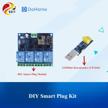 

DoHome DIY Smart Plug,Four Way WiFi Smart Socket can use Siri (No Apple MFi),, No Hub Required