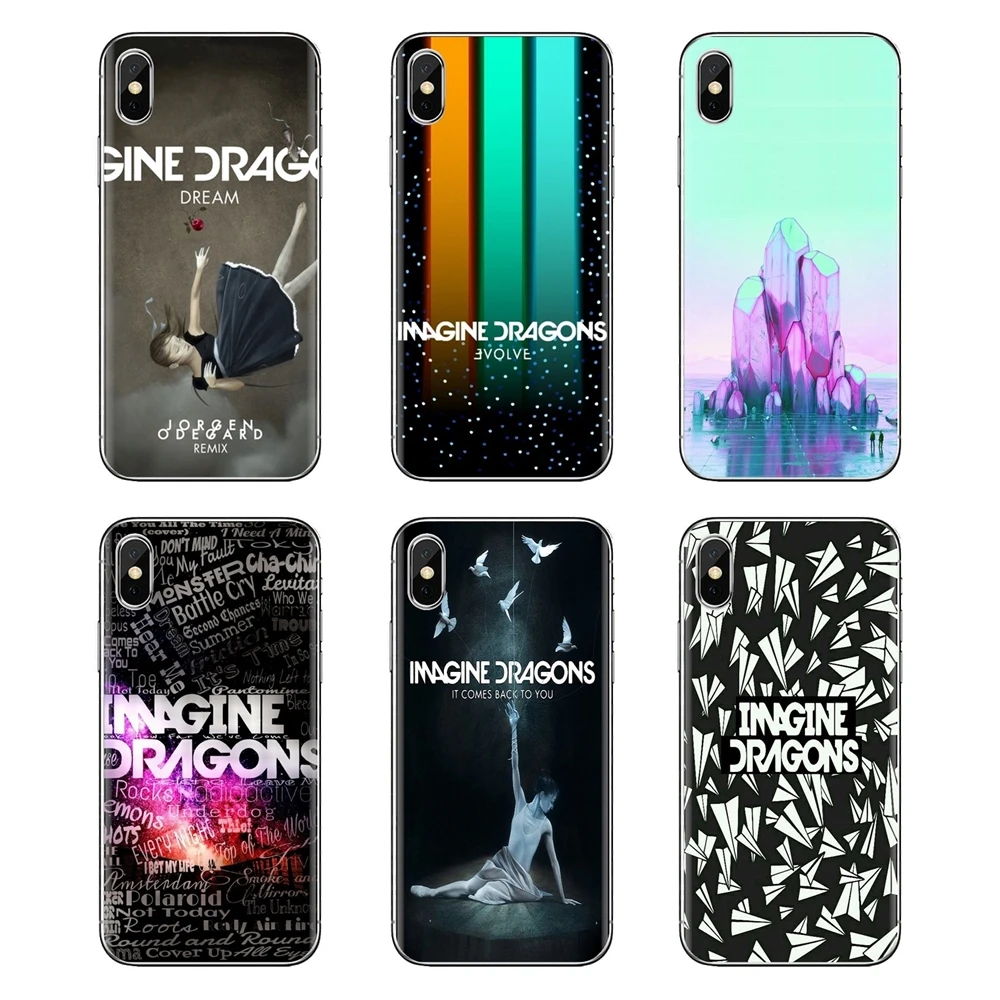 Transparent Soft Shell Covers For Xiaomi Mi6 Mi 6 A1 Max Mix 2 5X 6X Redmi Note 5 5A 4X 4A A4 4 3 Plus Pro Imagine Dragons |