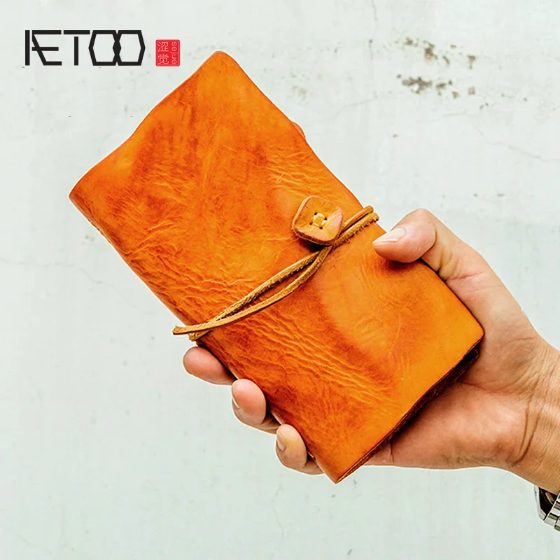 AETOO ручная работа многофункциональный кошелек из воловьей кожи сумка для
