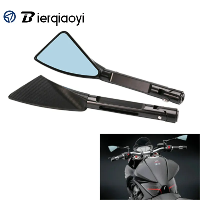 

For Yamaha/RIZOMA/Kawasaki/ Suzuki/Honda CNC Rear View Mirror HD Motorcycle Motorbike Rear View Mirror Triangle Aluminum Mirrors
