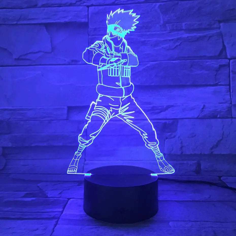 Фигурка Наруто Hokage с Usb 3d светодиодный ночник Гаара сенсорным датчиком