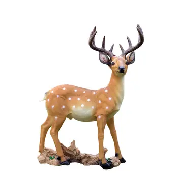 

Deer Ornaments Courtyard Garden Lawn Figurines Decoration Outdoor Park Villa Furnishing Crafts Pastoral Simulation Animal Resin