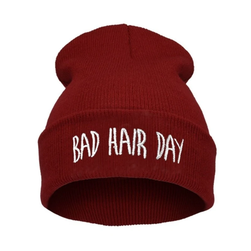 13 WZCX BAD HAIR DAY вышивка письмо шапка в стиле хип-хоп унисекс сохраняет тепло уличные танцы эластичность зимняя Лыжная Шапка Кепка - Цвет: 13