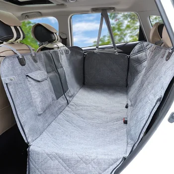

Dog Car Seat Cover View Mesh Waterproof Pet Carrier Car Rear Back Seat Mat Hammock Cushion Protector With Zipper And Pockets