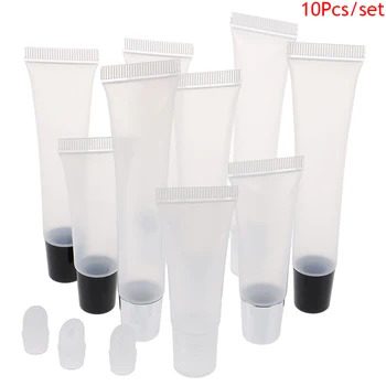 

10pcs 10/15/20ml Empty Lipstick Tube Lip Balm Soft Tube Makeup Squeeze Clear Lip Gloss Container Wholesale