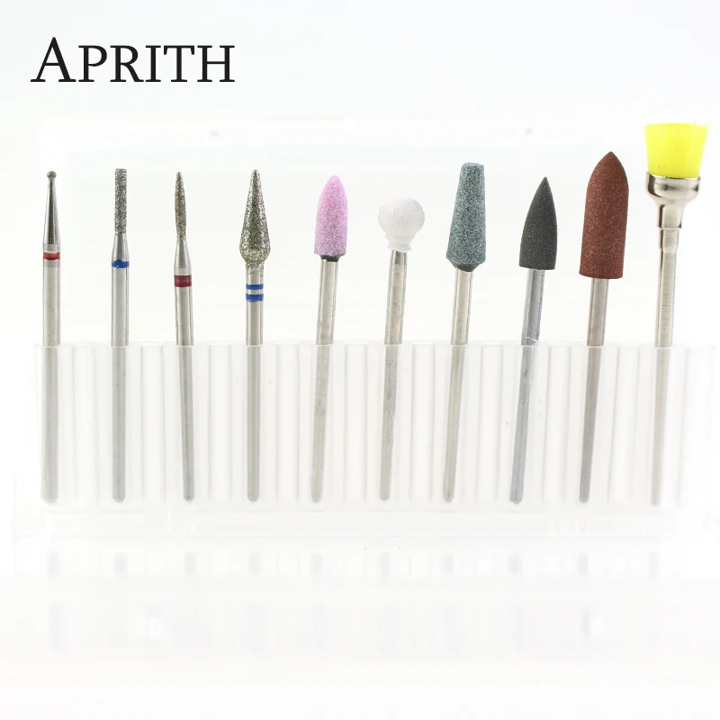

10pcs Nail Drill Bit Set For Nail Art Salon Accessory for Electric Manicure Machine Removing Gel Polish Nail Cleaner Tools