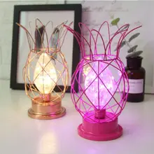 USB/батарея теплые огни ананас литье ремесло подарки Украшения настольные лампы светодиодные ночники лампы фестиваль Атмосфера Огни