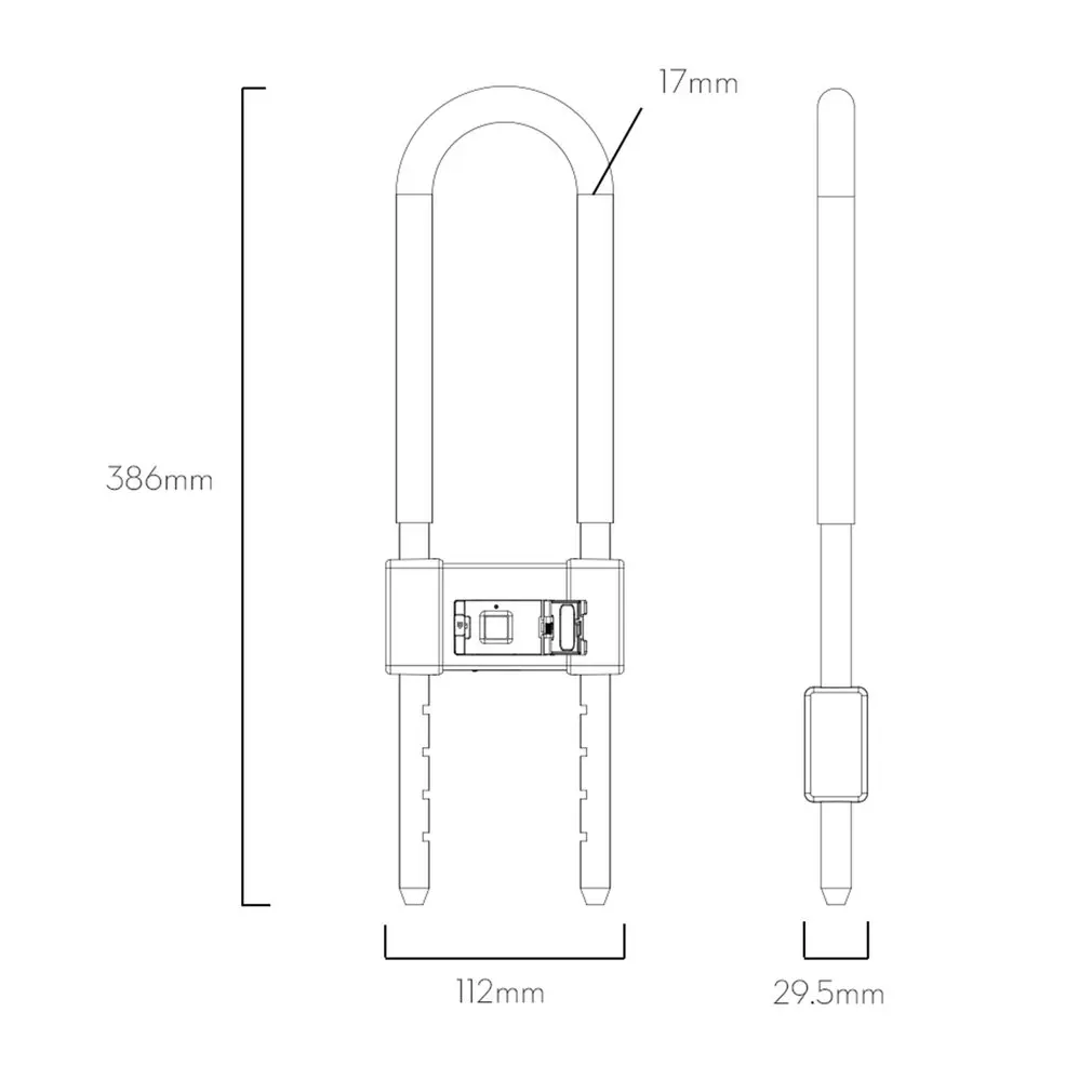Смарт USB зарядка отпечатков пальцев замок L12 U форма замок супер cpu водонепроницаемый IP65 Противоугонный замок безопасности дверь велосипедный замок
