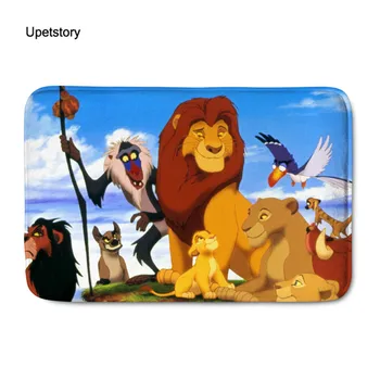 

Flannel Anti-slip Mats Lion King Print Cartoon Rectangular Kids Bedroom Entrance Doormats Washable Kitchen Floor Bathroom Mats