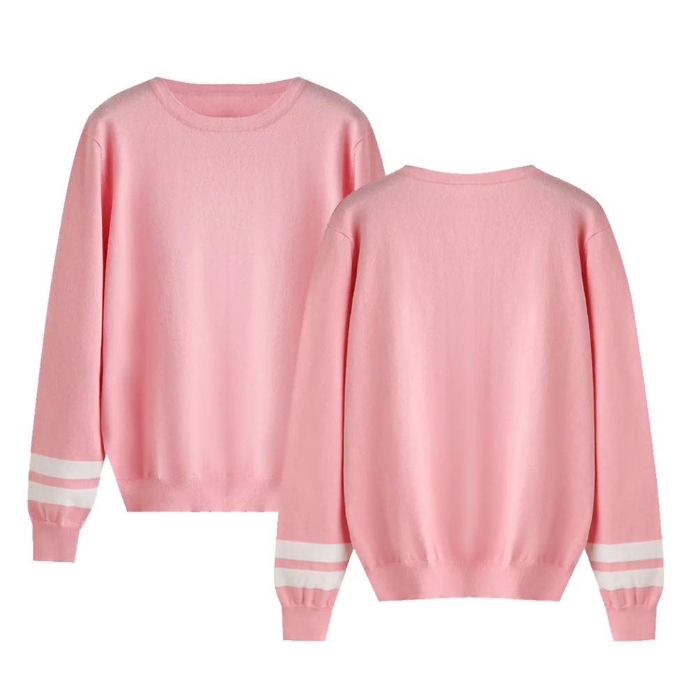 

Knit Sweater Women Polyester Cotton Full Sleeve O-neck Soft Knitted Sweater Large Size Cute Ladies Pullover Women Winter Clothes