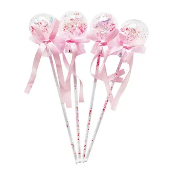 

4Pcs Fairy Sticks Delicate Cute Cartoon Unique Party Decorative Props Luminous Magic Wands Flashing Sticks Toy for Kids