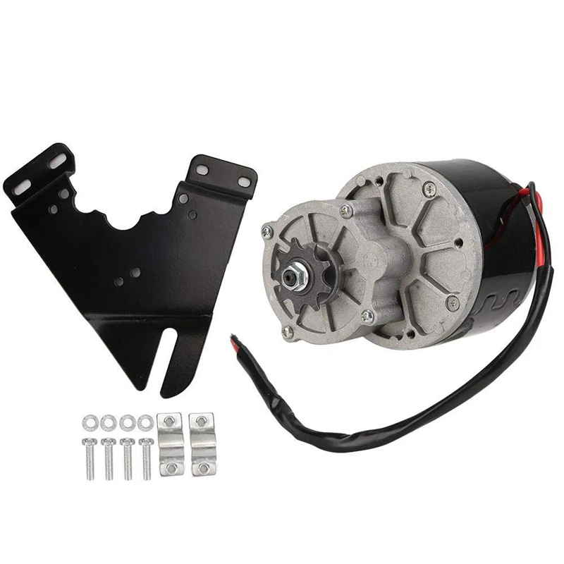 

MY1016Z2 250W 24V DC Brush Gear Motor for Electric Bicycle Scooter Bike with Iron Bracket Holder DIY Conversion
