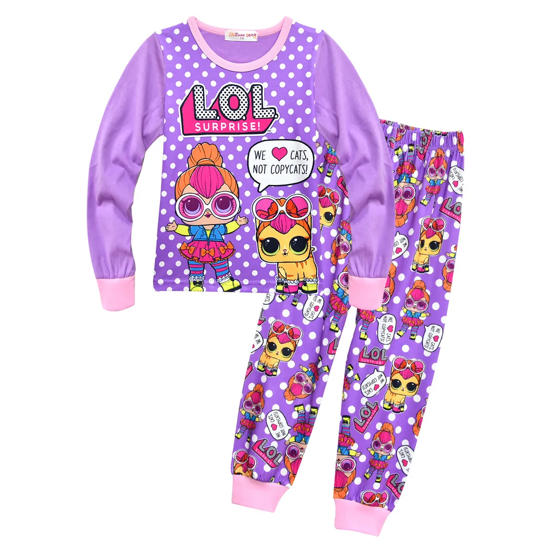 LoL suprise Children's Sets toddler Pajamas Kids Tracksuit lol dolls Pajama Toddler Girl Clothes