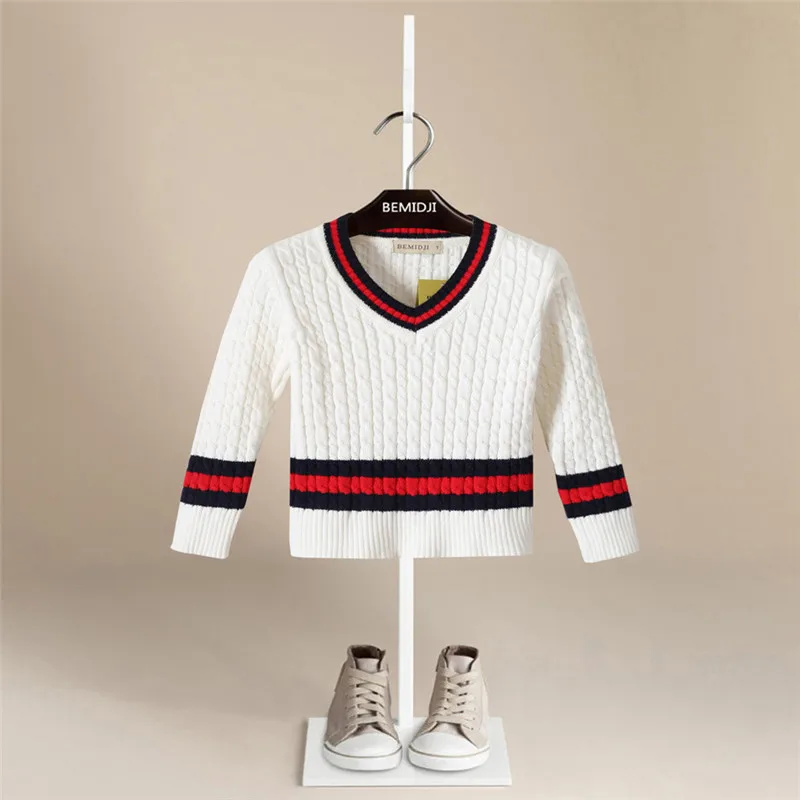 Г. Рубашка; свитера для мальчиков с воротником; пуловер в клетку в полоску для малышей; вязанная детская одежда; новые детские свитера на осень и зиму; Одежда для мальчиков