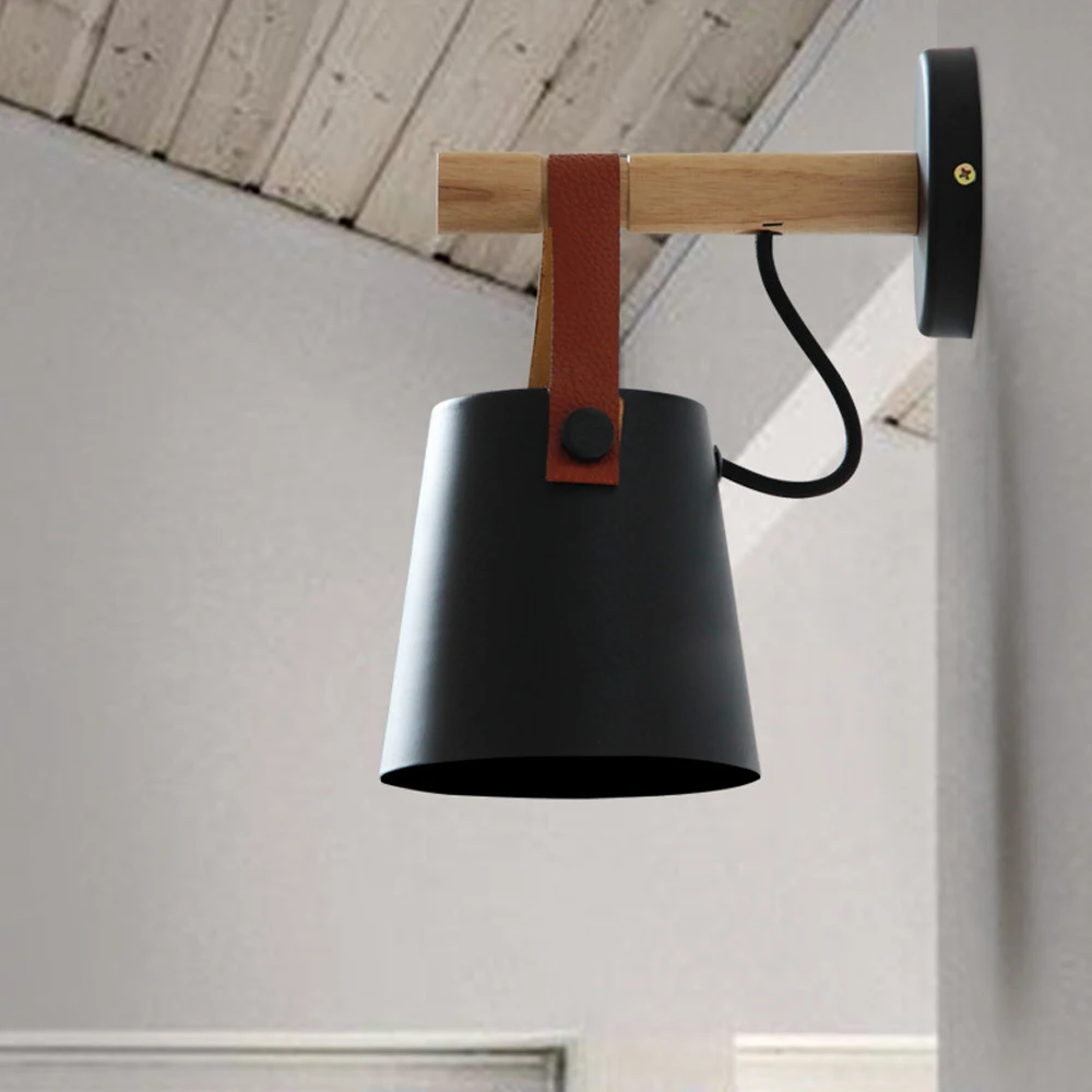 Светодиодный настенный светильник 85-265 в E27, простые настенные бра, современный настенный светильник в скандинавском стиле, светильник для гостиной, спальни, домашний декор