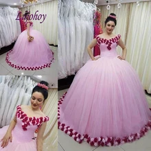 Пышные розовые Бальные платья, бальное платье принцессы, маскарадный костюм размера плюс 15 лет, 16 дебютантов, милое платье для выпускного вечера